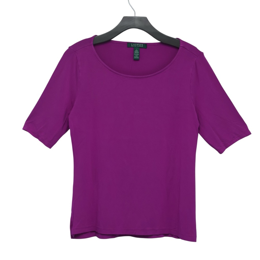 Ralph Lauren Women's Magenta Short Sleeve Tee